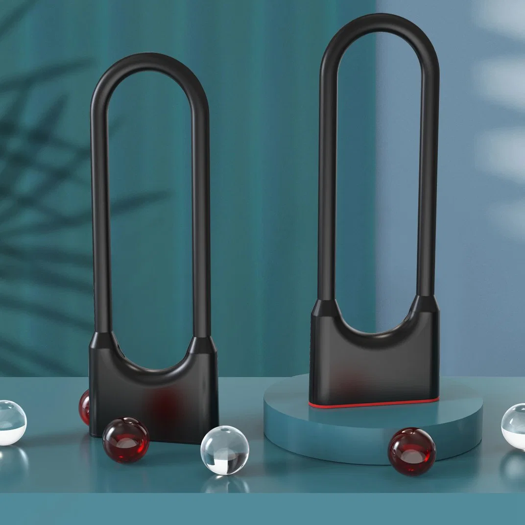 u قفل أمان الشكل تحكم ذكي بالدراجة بقفل U Bluetooth® Tuya نظام التحكم بالبصمة قفل الأبواب الزجاجية لبصمة الإصبع Fingerprint Glass Door Lock