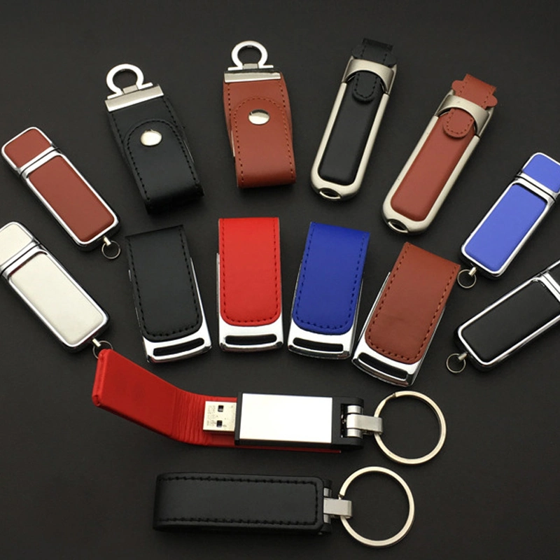 Factory Offer Colorful Business Leather USB Flash Drive Leather Drive