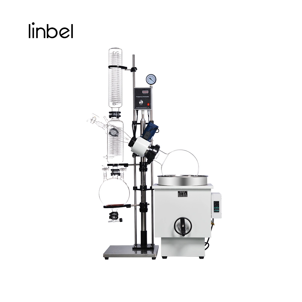 Lab Essential Vacuum Distillation Apparatus Destiller Condenser 20L Manual Rotary Evaporator