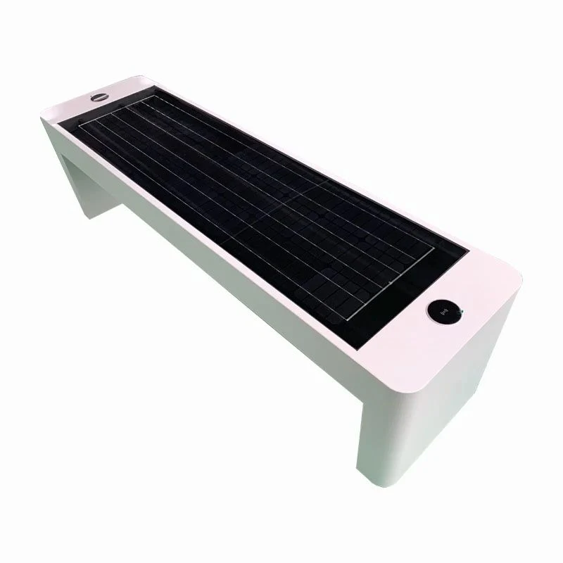 أثاث حضري خارجي ذكي مقعد يعمل بالطاقة الشمسية مع ضوء إعلاني صندوق للاسترخاء