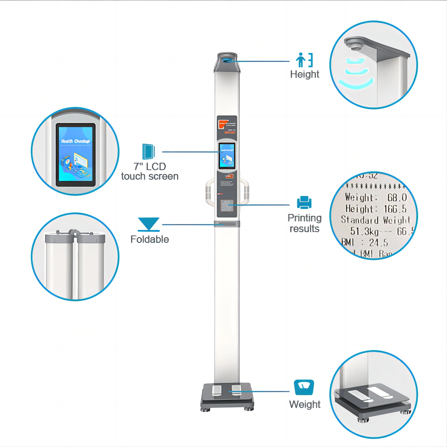 200kg Digital Electronic Body Fat Analyzer Scale Body Composition Machine