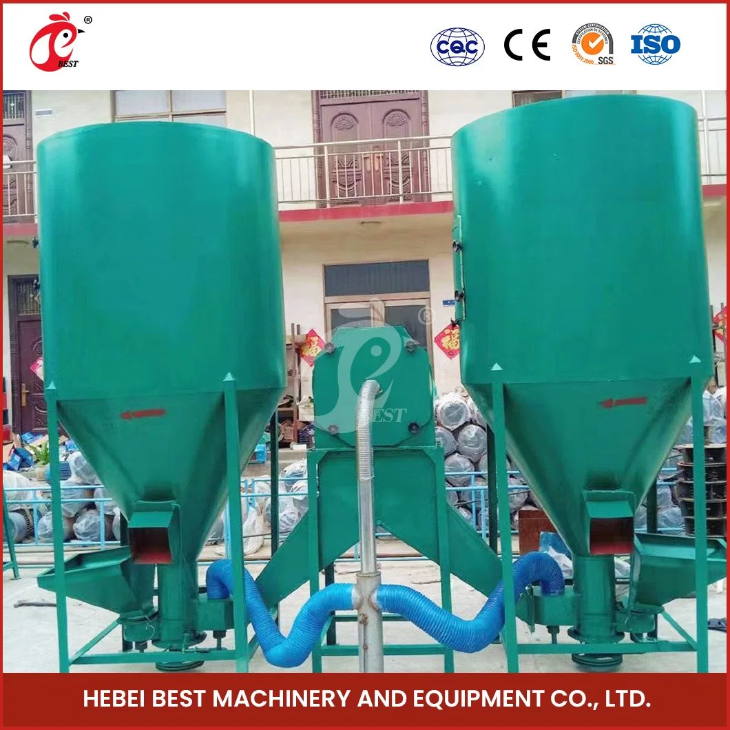 Bestchickencage Feed Crushing Mixer China Feed Poultry Grain Crusher Machine Factory High-Quality High Productivity Poultry Feed Mill Equipment