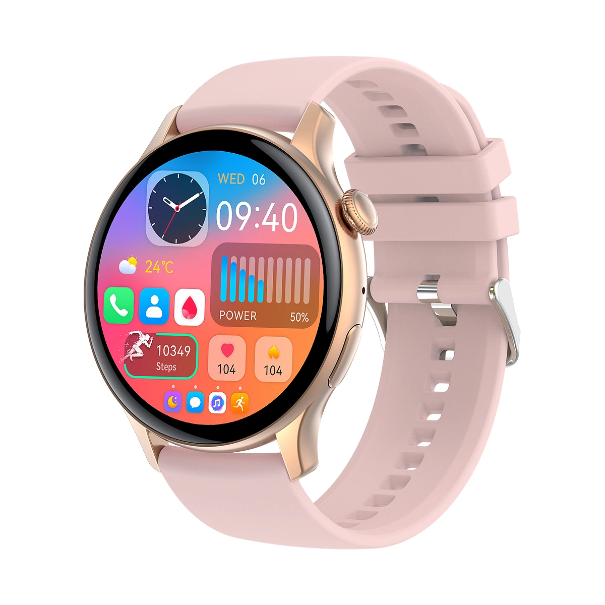 HK85 Fashion Mens Smart Watch Ladies Women Wrist Sports Watch Play Music Bluetooth Call