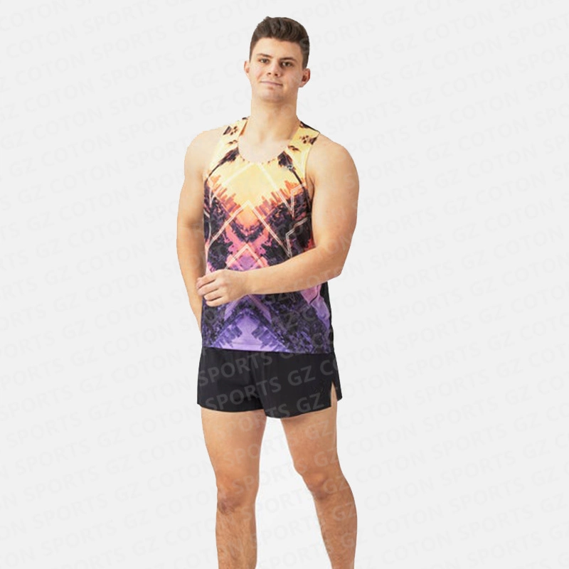 Customized Sublimation Men Tank Tops Gym Workout Shirt Sleeveless Muscle Fitness Singlets Bodybuilding Tank Shirts