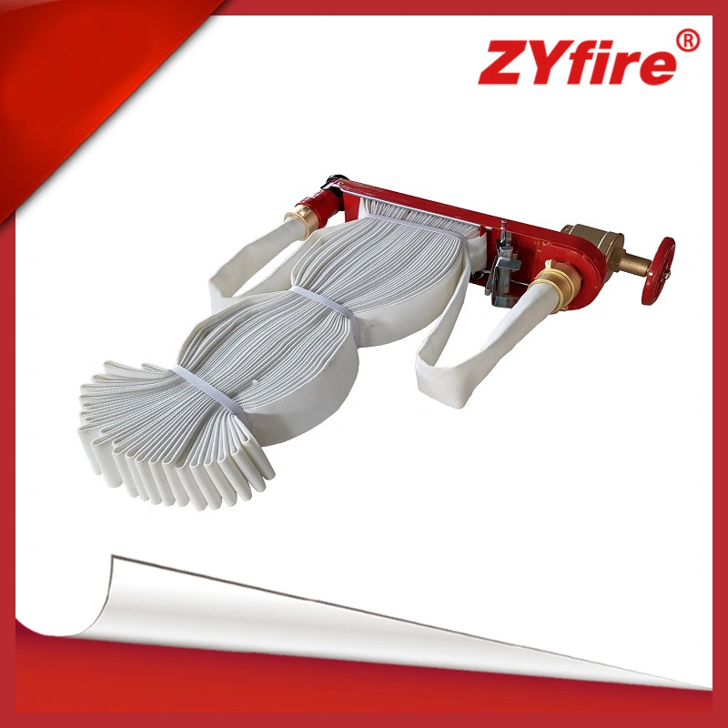 Mangueira de água Layflat revestida a branco Zyfire com revestimento PU para Armário de bombeiros