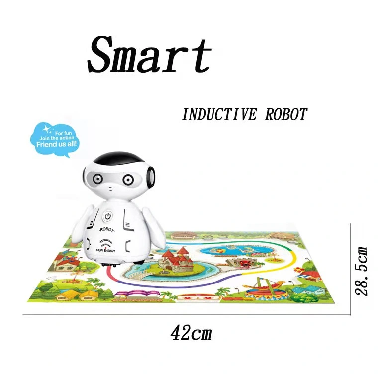 Children Smart Induction Robot Toy with Change Color Tracking Line Follower for Christmas Gifts