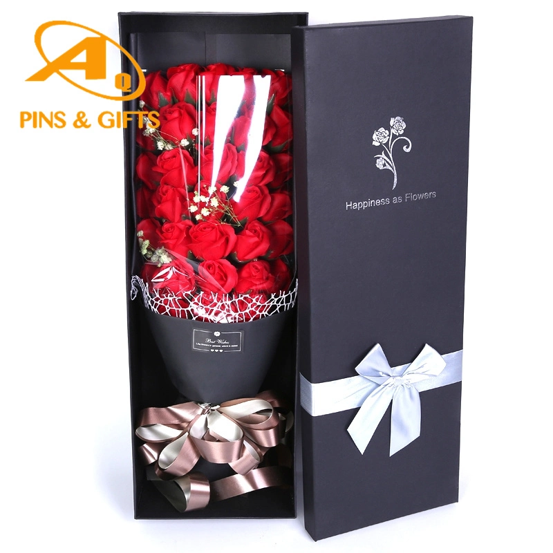 La St Valentin cadeau Custom 24K Tulip décoration murale décorative en or rose des fleurs artificielles rose en dôme de verre avec des voyants LED cadeau de Noël