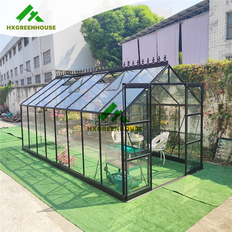 Year Round Production Huixin Metal 4mm Glass Greenhouse