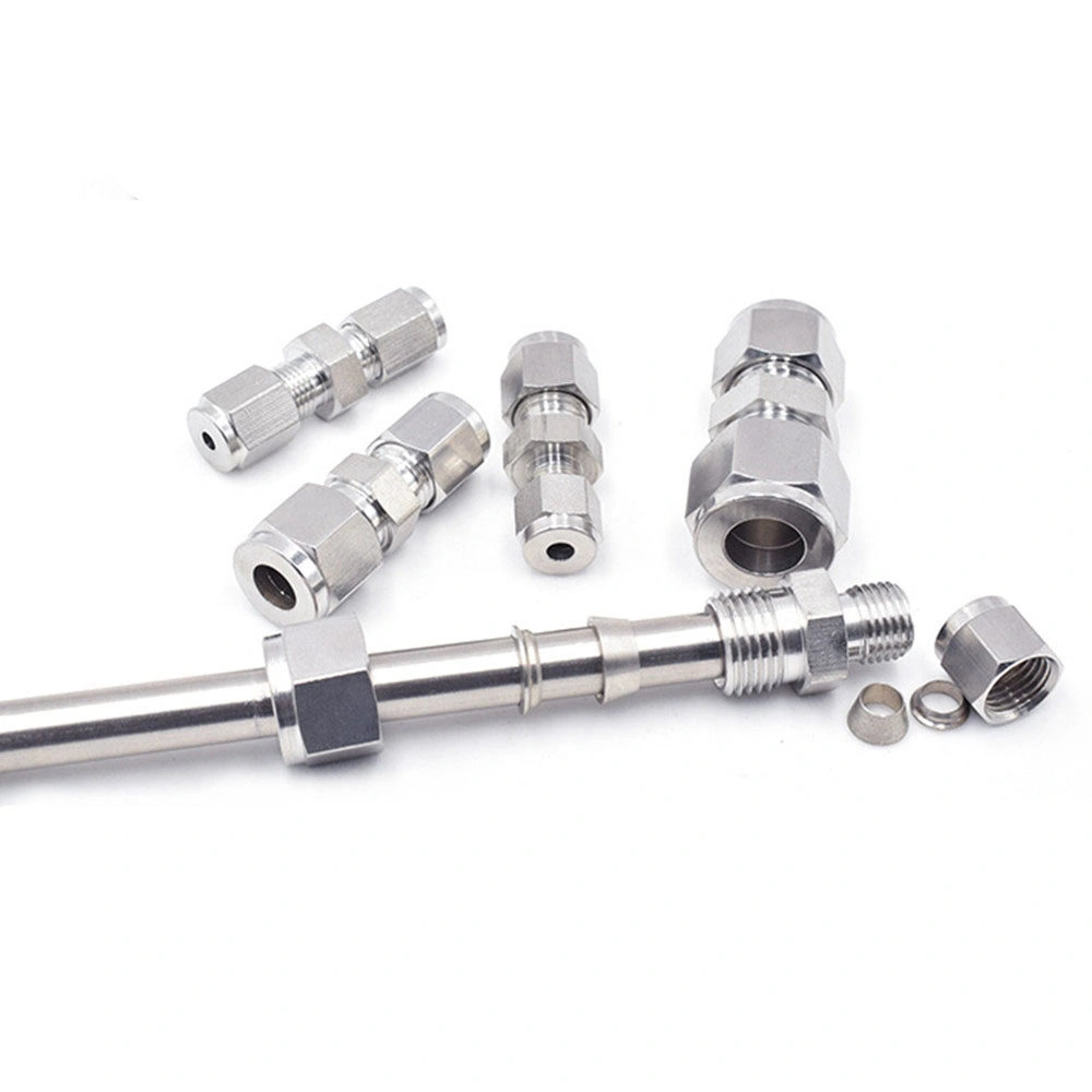 Ss 316 Straight Connection Compression Fittings Hydraulic Part for Tube with Leak Free High quality/High cost performance 