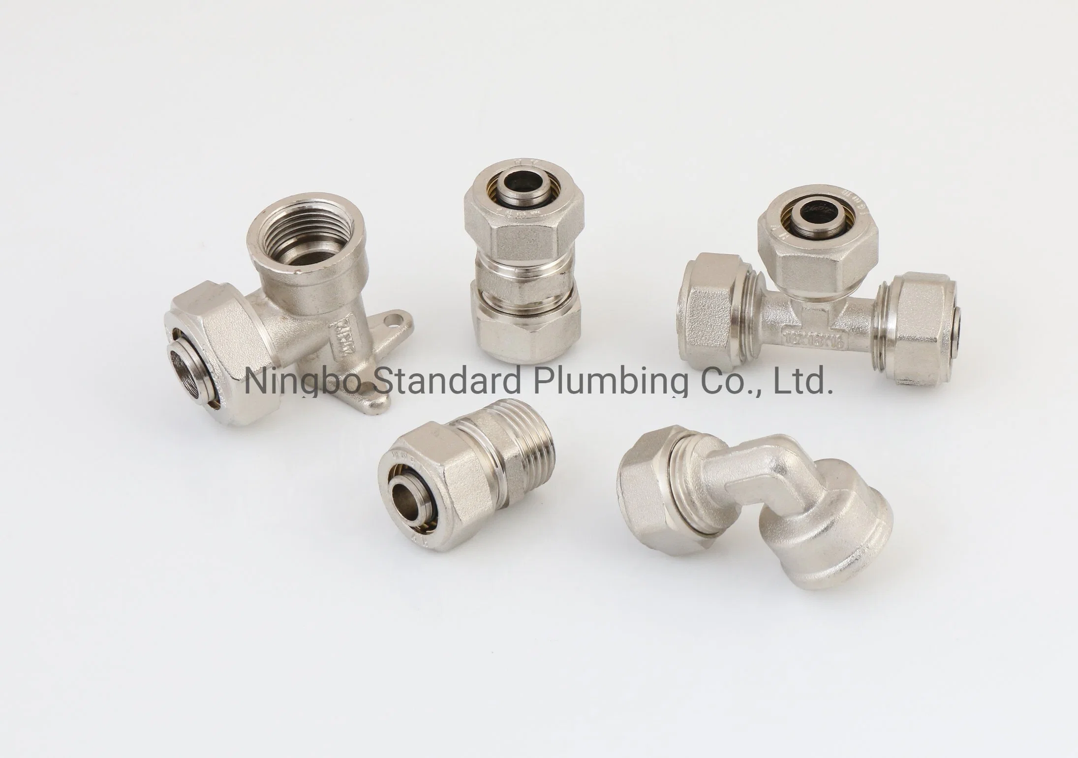 Brass Compression Elbow Union Fittings for Pex-Al-Pex Pipes