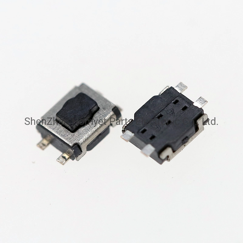 China Hochwertige Hersteller Touch Switch 3X4X2.0 Patch Four Leg Patch Pflaumenblüte Tact Switch mit 3,5 * 4,6 * 2,5mm vier Pin schwarz Basis weiße Taste SMD