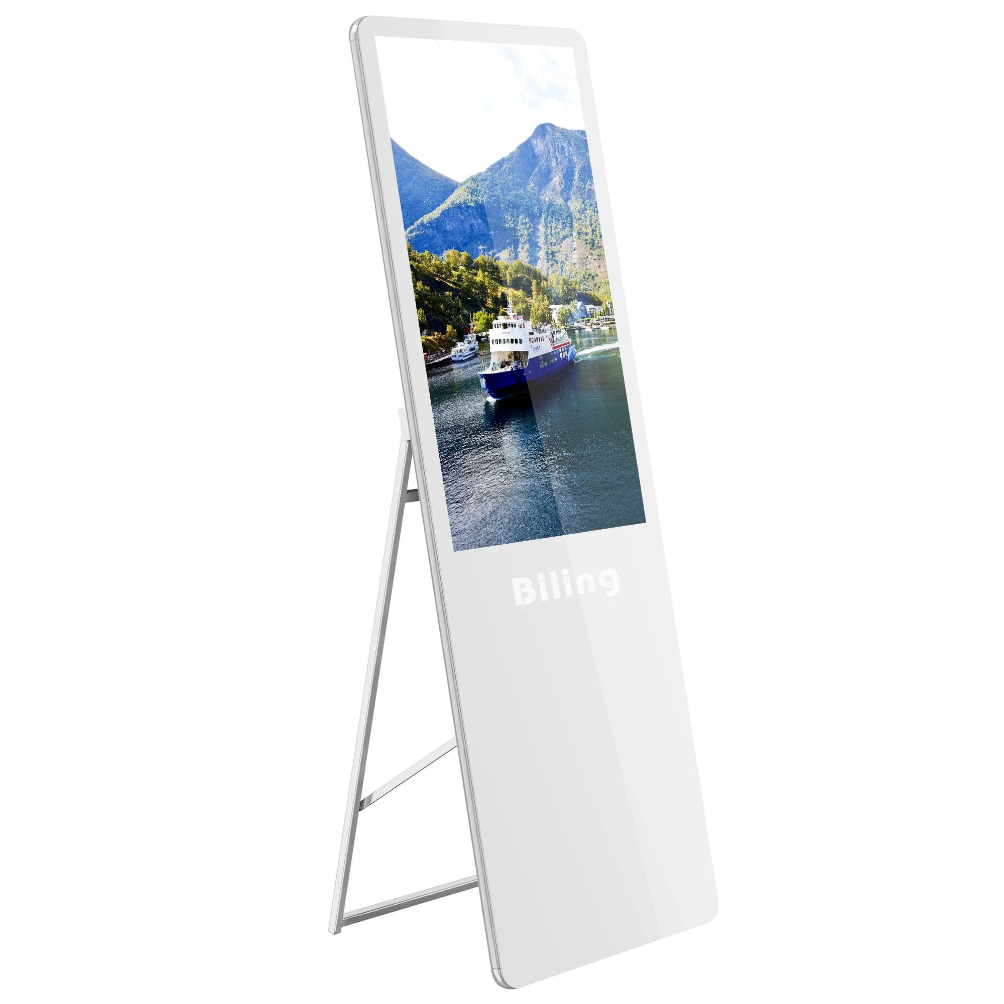Portable LCD Digital Signage 43 Inch Floor Stand LCD Panel Video Wall LCD Digital Signage Outdoor LCD Advertising Display Model Houses Ad Player