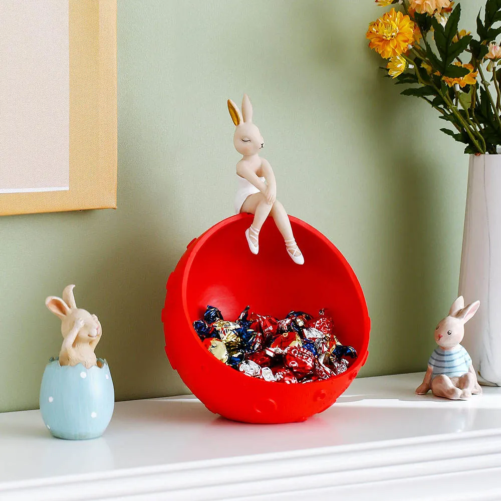 Nordic Bunny Desktop Storage Box Home Decoration Girls Room Accessories