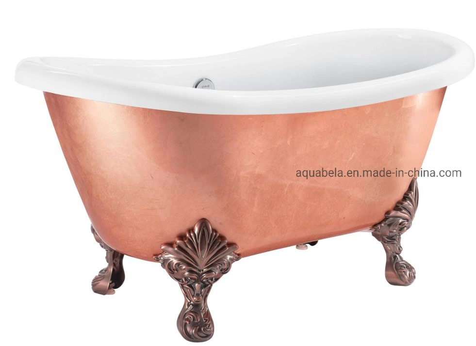 2020 Aquabela Ce/Cupc Luxury Acrylic Purple Bronze Color Soaking Clawfoot Bathroom Bathtub (JL6905)