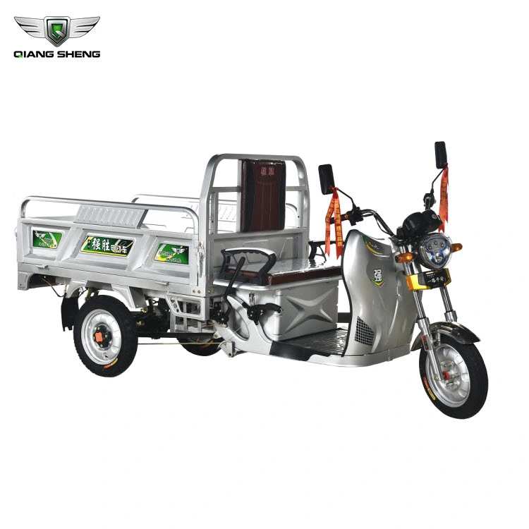 Battery Operated 60V Electric Cargo Rickshaw Loader for 3 Wheels Tricycle Cargo with Cabin