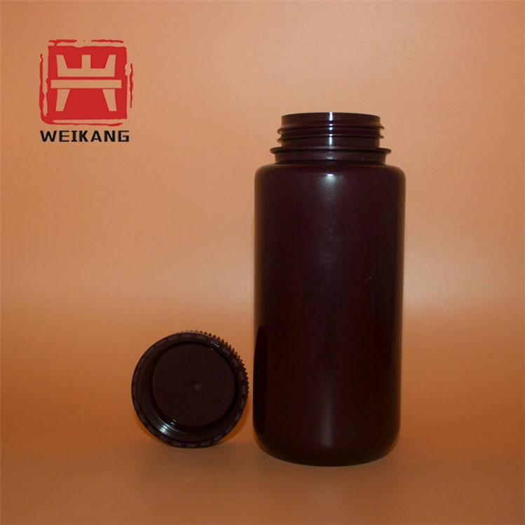 Plastic 250ml 500ml Amber Reagent Bottle with Screw Cap