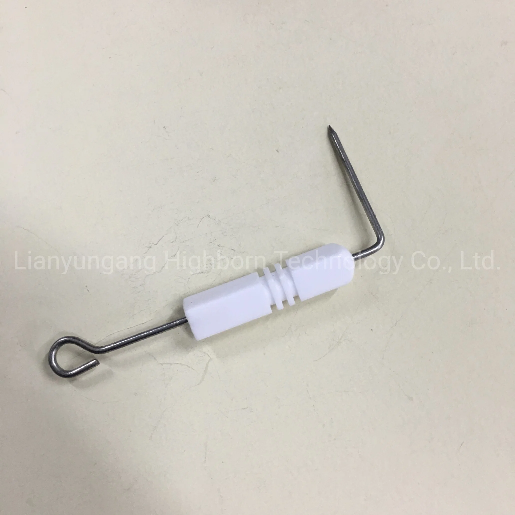 Customized Electrical Insulation Glazed 95% Alumina Al2O3 Ceramic Ignition Pin for Gas Cooker