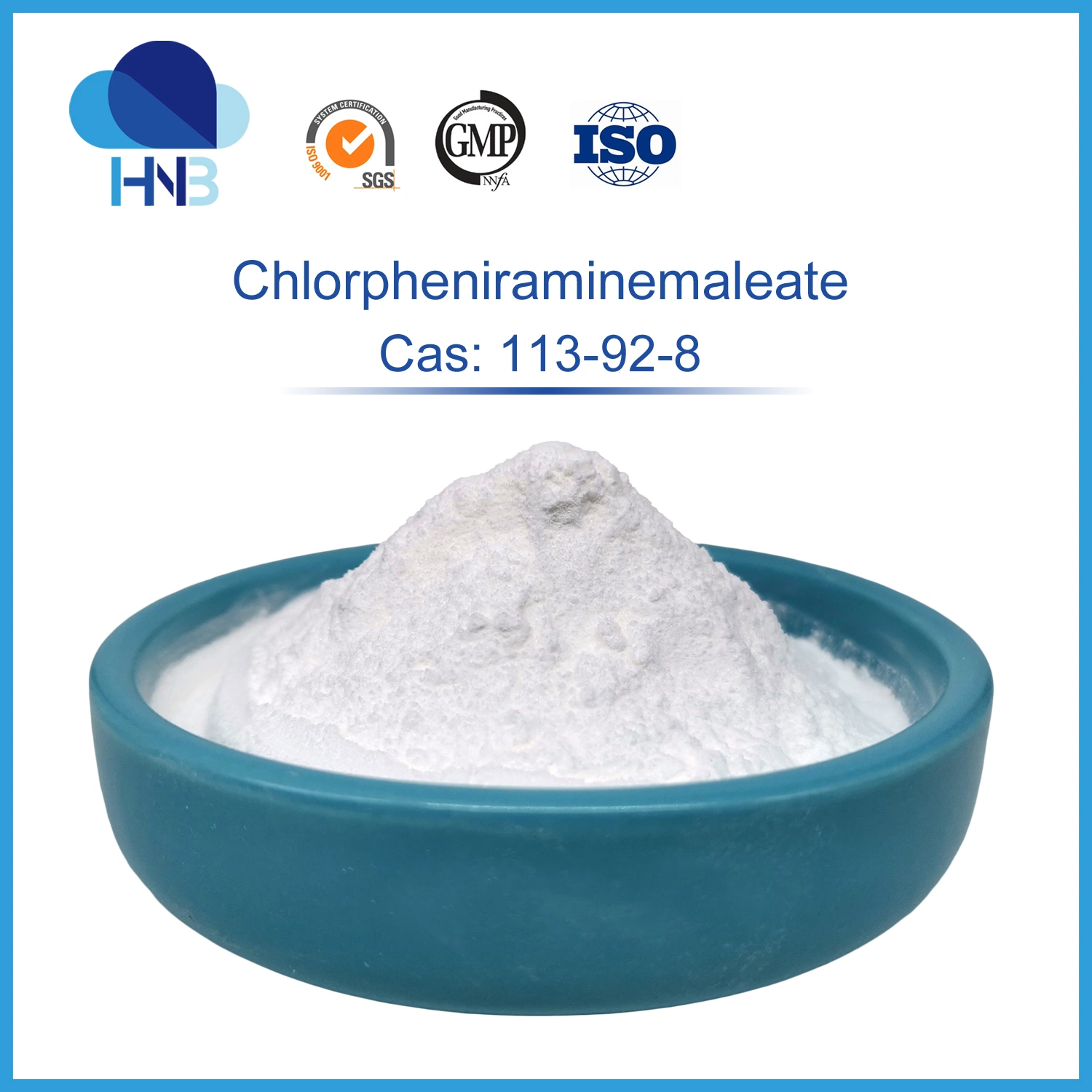 CAS 113-92-8 Chlorphenamine Chlortrimeton Chlorpheniramine Maleate