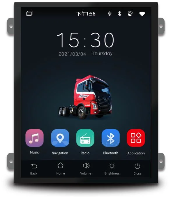 نظام تحديد المواقع العالمي (GPS) لشاحنة بحجم 12.1 بوصة بنظام Android/iOS لمشغل السيارة