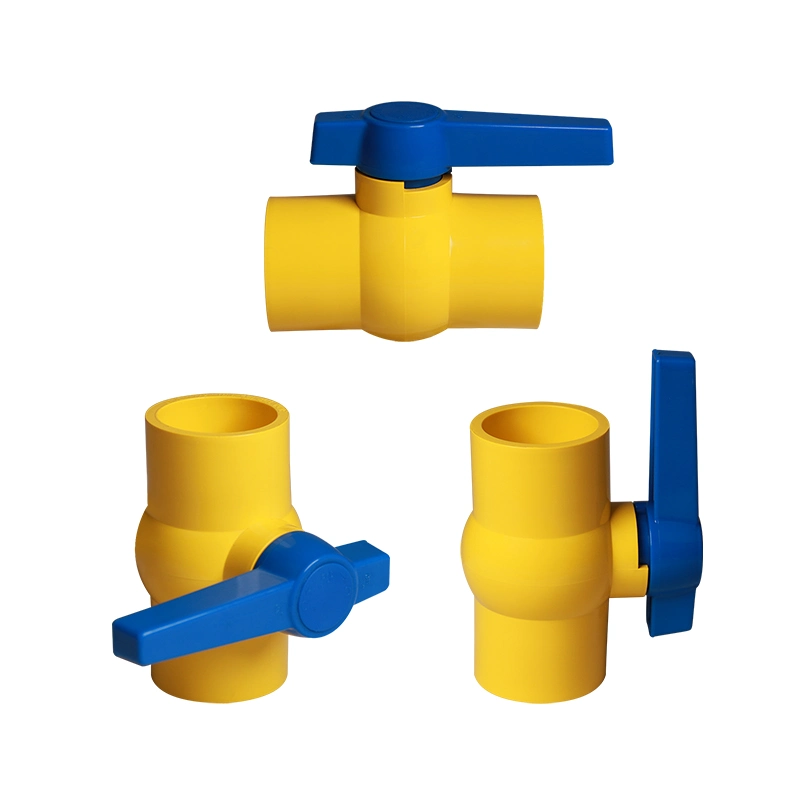 Einteilige PVC-Kugelventil-Steuerung Flow PP-Griff Konstruktion