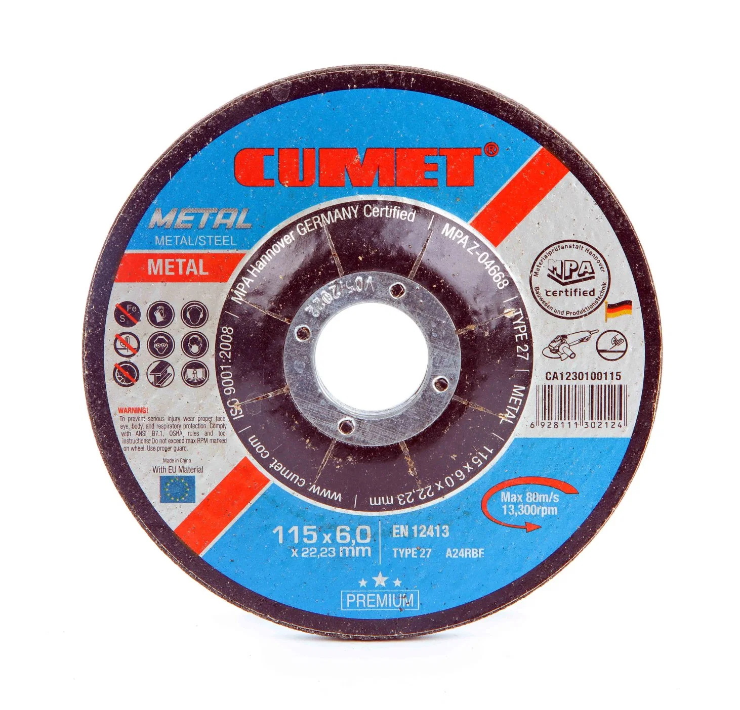 5" Grinding Abrasive Disc for Inox (125X6.4X22.23)