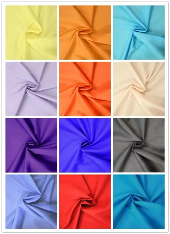 Tc Poplin Solid Dyed 80% Polyester 20% Cotton Fabric for Shirt Uniform Pocketing