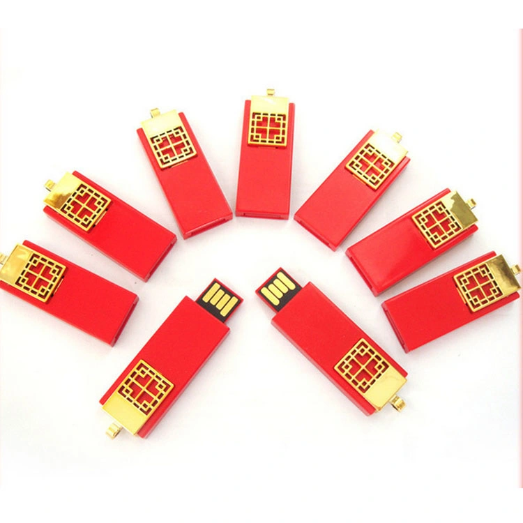 Best Selling Metal Chinese Style USB Flash Drive 64gu Disk Customized Logo Gift OEM Business Gift Ruyi 32g