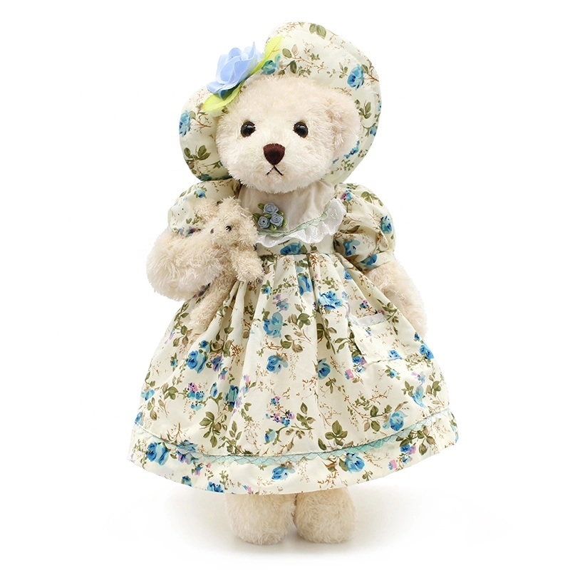 En71 ASTM Blue Skirt Teddy Bear Custom Sitting Teddy Bear