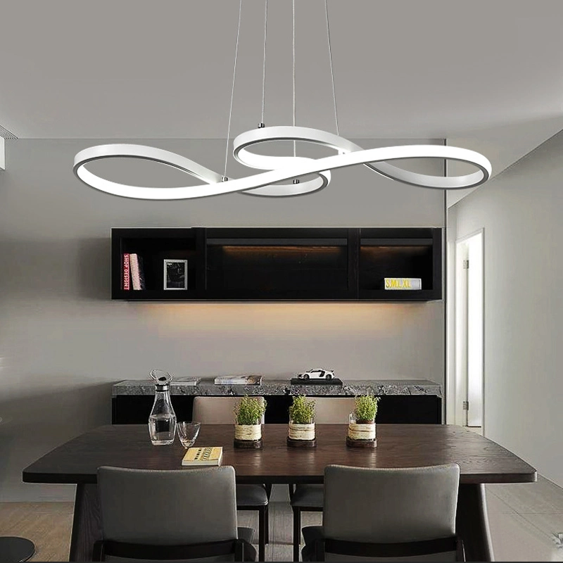 Kitchen Living Dining Room Bar Table White Design Modern LED Chandelier Light Ceiling Pendant Lamp