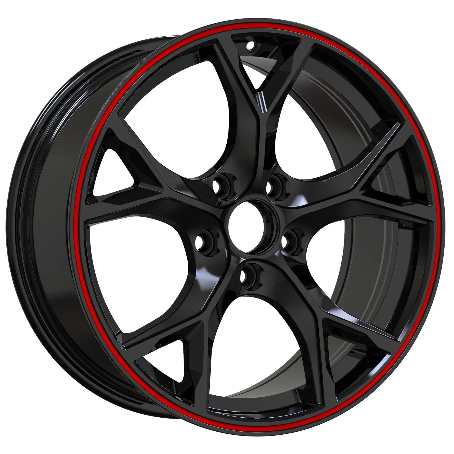 Auto Parts 20-21 Size Matt Black Center/Red Lip Casting Alloy Wheels