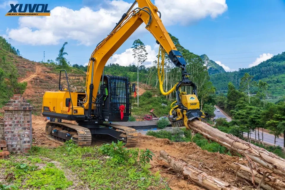 China Equipos de registro de nuevo bosque Xuvol Wyj360f con el segmento de la máquina de registro libre de corte CABEZAL DE COSECHA FORESTAL