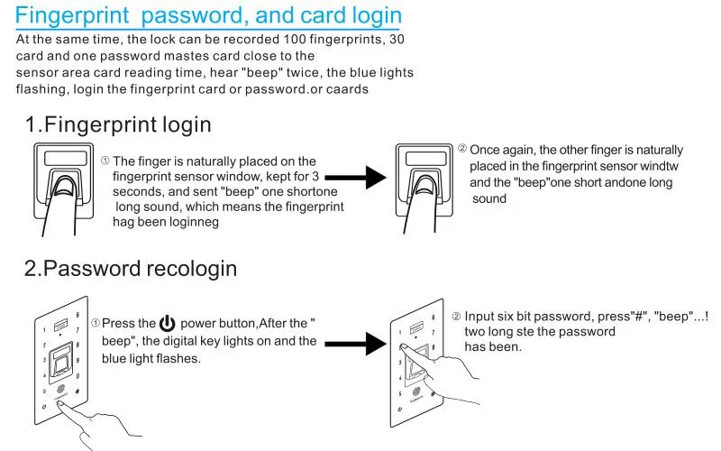 Economic Fingerprint and Keypad Door Lock