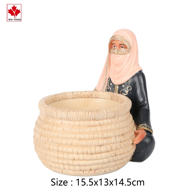 Custom Islamic Muslim Ramadan Figurine Storage Basket Home Decoration