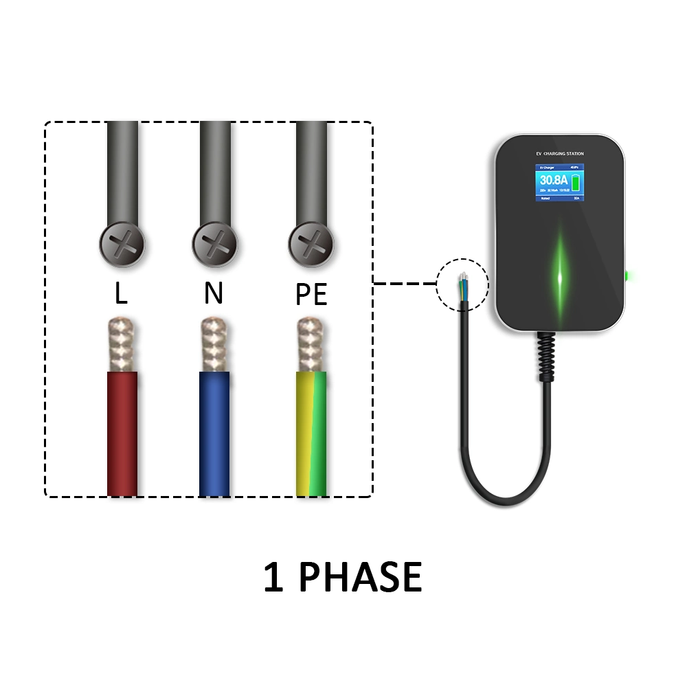 SAE J1772 EV Charging Uint Wall Mount with Type 1 Plug 20 Feet