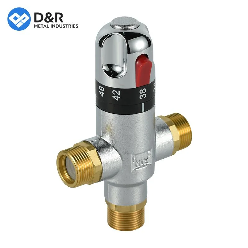High Quality Temperature Control Nickel Plated Brass Thermostatic Mixing Valve