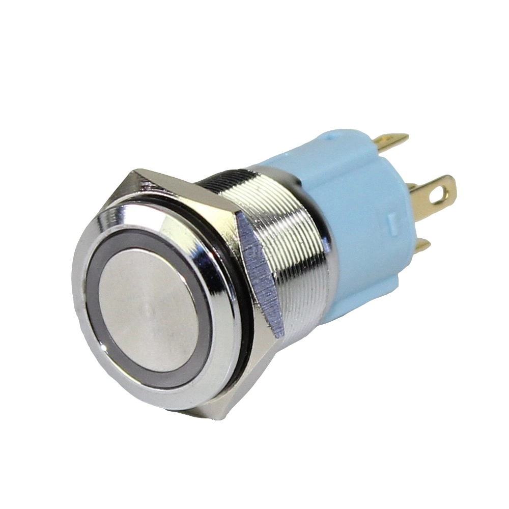 16mm 5pin LED Latching Stainless Steel Metal Push Button Switch