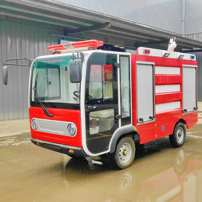 New Two Seats Electric Fire Truck with Water Cannon for Fire Fighting