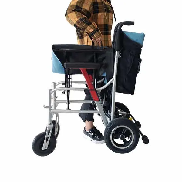 Foldable Super Light Electric Power Assist Wheelchair Handicapped Power Wheelchair Lightweight