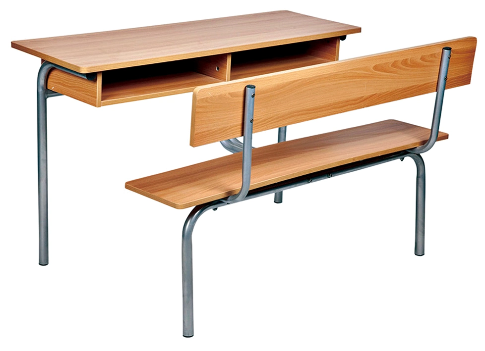 Wooden Detachable Double Student Table and Chair Classroom Furniture (SF-04D)