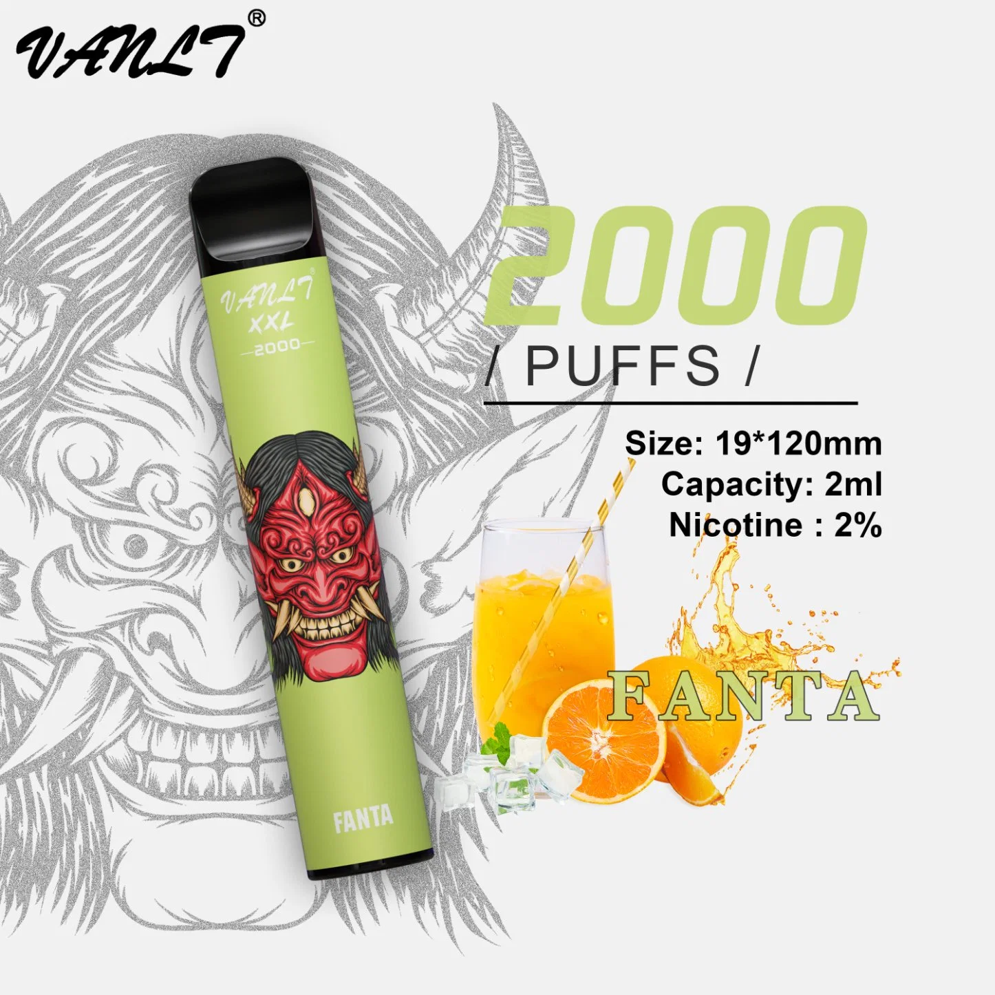 Best Seller Vanlt XXL 2000 Puffs Einweg-Vape hohe Qualität Vape Pod 2000 Puffs OEM Willkommen