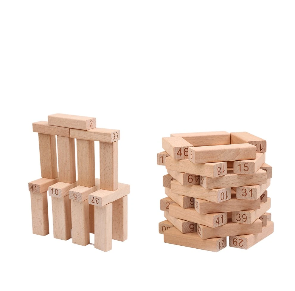 Intellectual & Educational Wooden Stacking Game Toppling Blocks