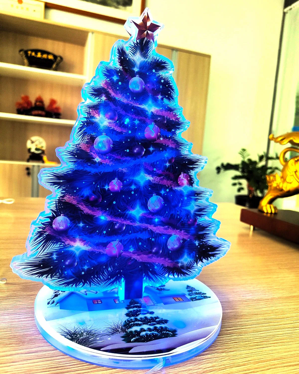 Ornamento Árvore de Natal Artificiais Decoração de Natal com emissores de RGB LED