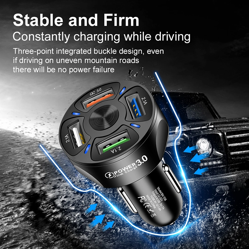 QC3.0 voiture 4 ports USB rapide double Chargeur Téléphone Mobile universel USB auto de charge rapide de l'adaptateur 4 ports