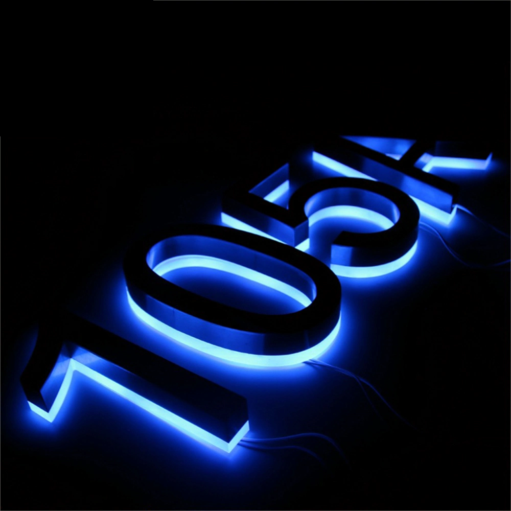 Custom Made Fabricated Backlit Outdoor LED Illuminated House Numbers