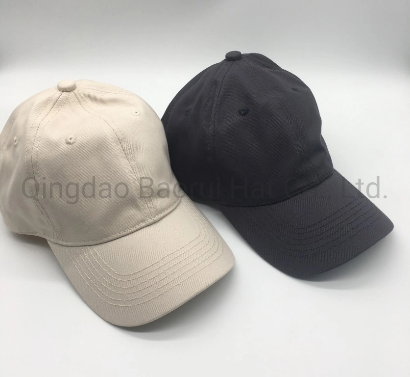 Cotton Blank Sports Hats Baseball Caps with Clip Metal