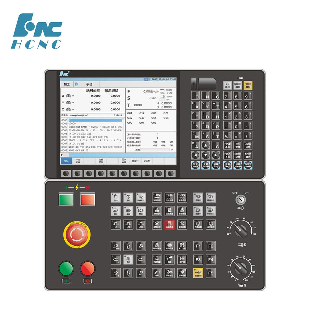 Controlador avanzado CNC de Hnc808d 4 ejes para máquina de perforación de placas