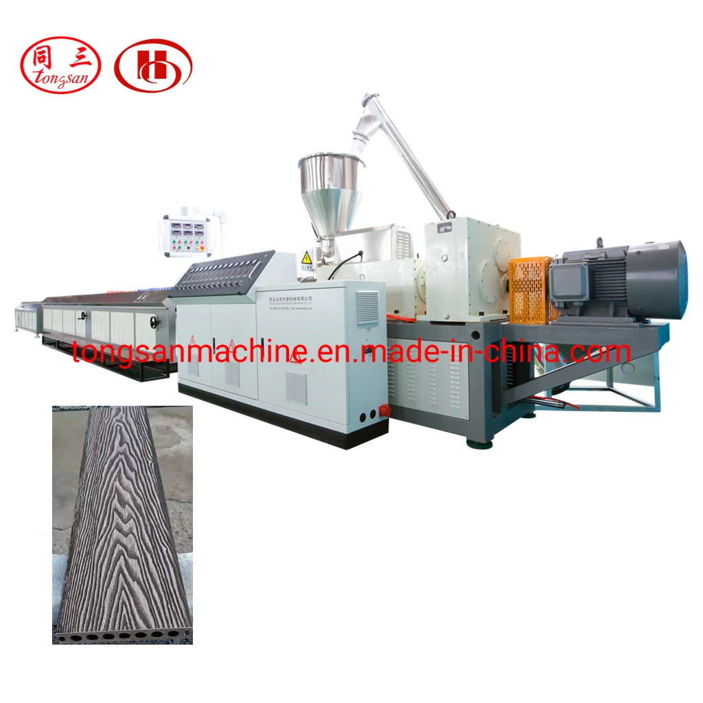 Sanding Brushing Treatment Online Embossing PE WPC Decking Machine Manufacturer