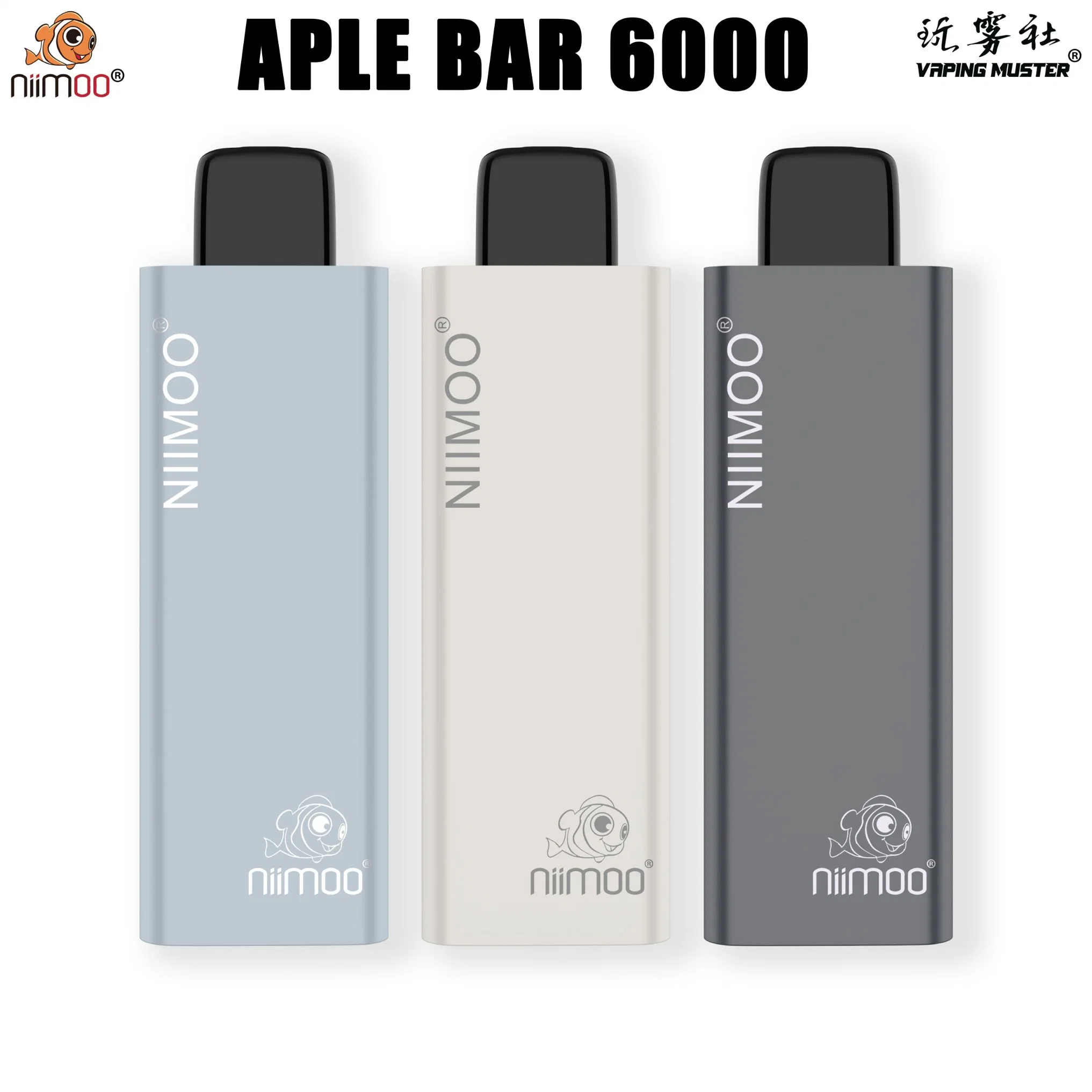 Wholesale/Supplier Price Rechargeable Vape Niimoo Aple Bar 6000 Puff Best Price Mesh Coil Mini Vape Pod