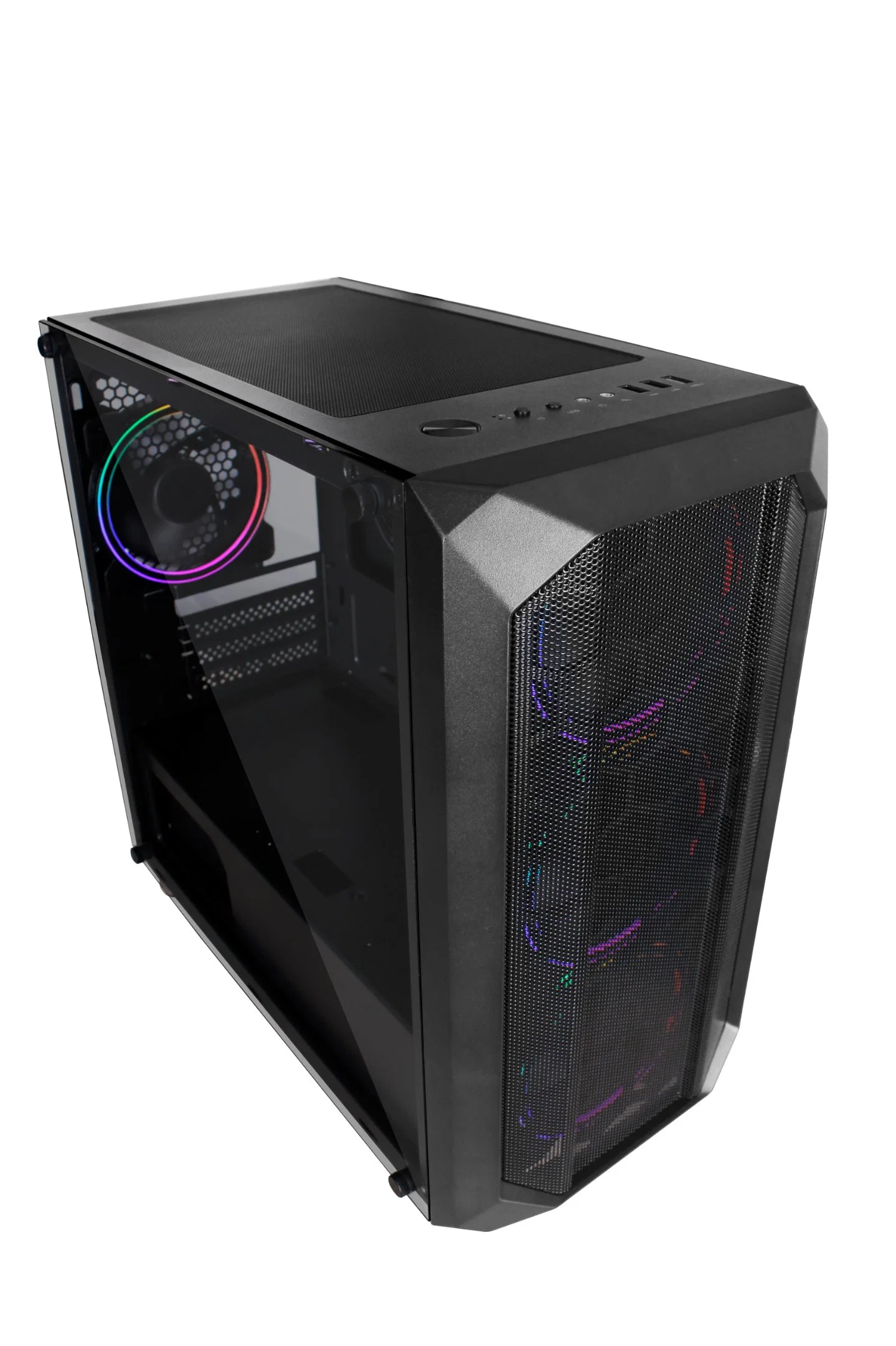 Micro-ATX with RGB Fan Gaming PC Tower Computer Cabinet with Top Dust Filter
