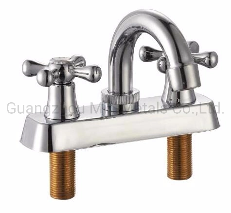 Double Handle 4 Inch Lavatory Faucet Basin Mixer Hz-4111b